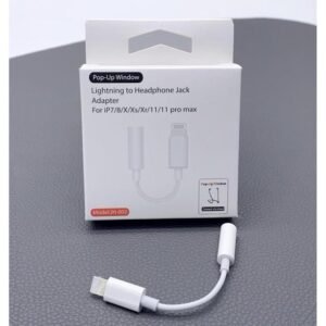 jh 002 lightning to 3.5mm headphone jack adapter with pop up window connect